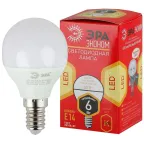 Лампа cветодиодная ECO LED P45-6W-827-E14 (диод, шар, 6Вт, тепл, E14) (10/100/4000) | Б0020626 | ЭРА