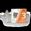Лампа светодиодная Filament Свеча 7W 550lm 2700К Е14 LED (3 лампы в упаковке) 1/20 | 103901107T | Gauss