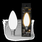 Лампа светодиодная Black LED Filament Свеча OPAL E14 5W 420lm 2700К | 103201105 | Gauss