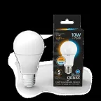 Лампа светодиодная LED 10Вт E27 220В 2700К/4100К СТС A60 | 102502110-T | Gauss