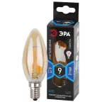 Лампа светодиодная F-LED B35-9W-840-E14 gold (филамент, свеча золот, 9Вт, нетр, E14) | Б0047035 | ЭРА