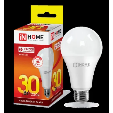 Лампа светодиодная LED-A70-VC 30Вт 230В Е27 3000К 2700Лм | 4690612024127 | IN HOME