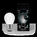 Лампа светодиодная Filament Шар 9W 610lm 4100К Е27 milky диммируемая LED 1/10/50 | 105202209-D | Gauss