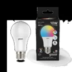 Лампа светодиодная A60 10W E27 RGBW+димирование LED 1/50 | 102102410 | Gauss