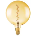 Лампа светодиодная филаментная Vintage 1906 LED CL GLOBE200 FIL GOLD 28 non-dim 5W/820 E27 | 4058075092013 | Osram