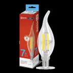                  Лампа светодиодная LED-СВЕЧА НА ВЕТРУ-deco 7Вт 230В Е14 6500К 630Лм прозр | 4690612034997 | IN HOME
               