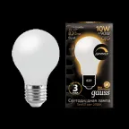                  Лампа светодиодная LED 10Вт E27 220В 2700К A60, диммируемая | 102202110-D | Gauss
               