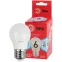 Лампа cветодиодная ECO LED P45-6W-840-E27 (диод, шар, 6Вт, нейтр, E27) (10/100/4000) | Б0020630 | ЭРА