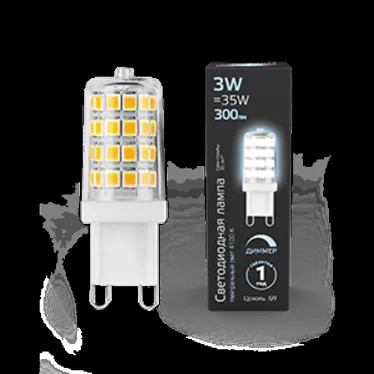 Лампа светодиодная LED 3Вт G9 AC185-265В 4100К диммируемая | 107309203 | Gauss