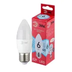 Лампа светодиодная LED B35-6W-840-E27 R (диод, свеча, 8Вт, нейтр, E27) | Б0050232 | ЭРА