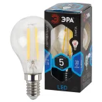 Лампа светодиодная LED 5Вт E14 220В 4000К F-LED Р45 шар | Б0019007 | ЭРА