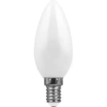 Лампа светодиодная LB-66 (7W) 230V E14 2700K филамент C35 матовая | 25785 | FERON