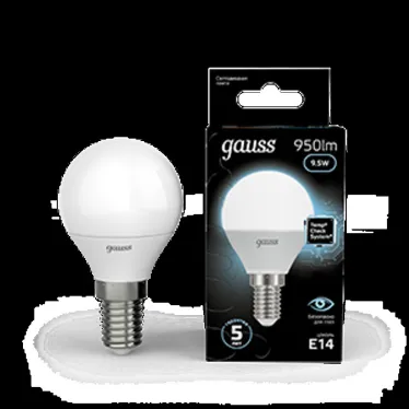 Лампа светодиодная LED 9.5Вт E14 220В 4100К Globe | 105101210 | Gauss