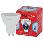 Лампа светодиодная RED LINE ECO LED MR16-7W-840-GU10 7Вт софит нейтральный белый свет | Б0040876 | ЭРА