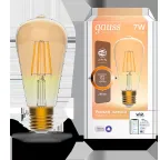 Лампа светодиодная филаментная Smart Home DIM E27 ST64 Golden 7 Вт 1/10/40 | 1290112 | Gauss