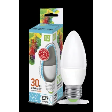 Лампа светодиодная LED-СВЕЧА-standard 3.5Вт 230В Е27 4000К 320Лм | 4690612003894 | ASD