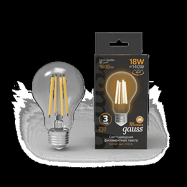 Лампа светодиодная Filament А60 18W 1600lm 2700К Е27 LED 1/10/40 | 102902118 | Gauss