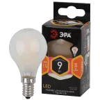 Лампа светодиодная F-LED F-LED P45-9w-827-E14 frost (филамент, шар мат, 9Вт, тепл, E14) | Б0047021 | ЭРА