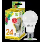                  Лампа светодиодная LED-A65-standard 24Вт 230В Е27 3000К 2160Лм | 4690612014265 | ASD
               