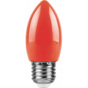 Лампа светодиодная для белт лайта LB-376 (1W) 230V E27 красный свеча | 25928 | FERON