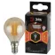 Лампа светодиодная F-LED P45-9W-827-E14 gold (филамент, шар золот, 9Вт, тепл, E14) | Б0047022 | ЭРА
