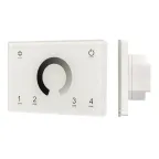                  Панель Sens SMART-P79-DIM White (230V, 4 зоны, 2.4G) (Arlight, IP20 Пластик, 5 лет) | 028398 | Arlight
               