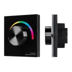                  Панель SMART-P8-RGB-G-IN Black (12-24V, 3x4A, Rotary, 2.4G) (Arlight, IP20 Пластик, 5 лет) | 033763 | Arlight
               