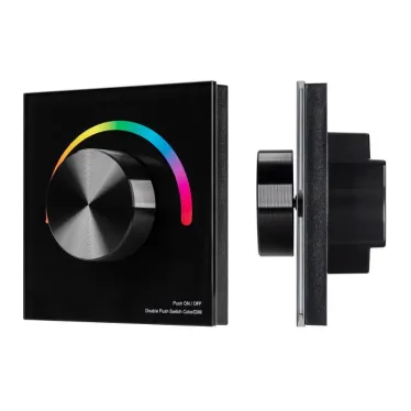 Панель SMART-P5-RGB-G-IN Black (3V, Rotary, 2.4G) (Arlight, IP20 Пластик, 5 лет) | 033757 | Arlight