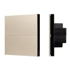                  INTELLIGENT ARLIGHT Кнопочная панель SMART-DMX512-801-22-4G-4SC-DIM-IN Gold (230V, 2.4G) (IARL, IP20 Пластик, 5 лет) | 039313 | Arlight
               