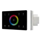                  Панель Sens SMART-P83-RGB Black (230V, 4 зоны, 2.4G) (Arlight, IP20 Пластик, 5 лет) | 028403 | Arlight
               