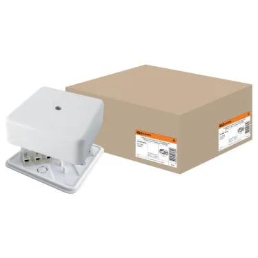Коробка распределительная КР 100х100х44 о/п с клем. колодкой белая IP40 | SQ1401-0210 | TDM
