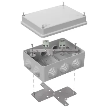 Коробка огнестойкая для кабель-канала 40-0450-FR2.5-4 Е15-Е120 RAL9005 75х75х30 (87 шт/кор)