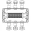 Взрывозащищенная клеммная коробка из алюминия TBE-A-14-(20xCBC.4)-3xKH2MHK(A)-3xKH2MHK(C)1Ex e IIC Т5 Gb / Ex tb IIIC T95°C Db IP66 | 1201.141.22.11G