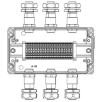 Взрывозащищенная клеммная коробка из алюминия TBE-A-14-(20xCBC.4)-3xKH2MHK(A)-3xKH2MHK(C)1Ex e IIC Т5 Gb / Ex tb IIIC T95°C Db IP66 | 1201.141.22.11G