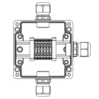                 Взрывозащищенная клеммная коробка из полиэстера TBE-P-03-(6xCBC.4)-1xPACMP(A)-1xPACMP(C)-1xPACMP(D)1Ex e IIC Т5 Gb / Ex tb IIICT95°C Db IP66 | 1231.03
               