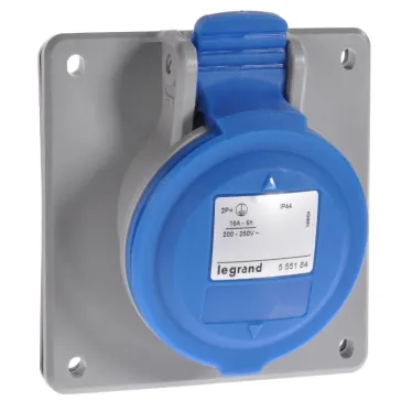 Встраиваемая наклонная розетка - P17 Tempra Pro - IP 44 - 200/250 В~ - 16 A - 3К+Н+З | 555186 | Legrand