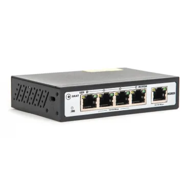 SKAT PoE-4E-1E коммутатор PoE Plus, мощность 120Вт, порты: 4-Ethernet, 1-Uplink | 2042 | Бастион