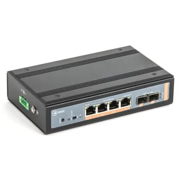 SKAT PoE-IN-4E-2S коммутатор PoE Plus, мощность 60Вт, порты:4-Ethernet, 2-Uplink SFP | 2043 | Бастион