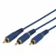 Шнур 3 RCA - 3 RCA, 1,5м, синий (GOLD) REXANT | 17-0202-1 | REXANT