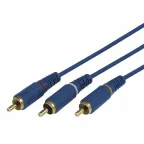 Шнур 3 RCA - 3 RCA, 1,5м, синий (GOLD) REXANT | 17-0202-1 | REXANT