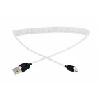 USB кабель универсальный microUSB шнур витой 1,5 м белый | 18-4301 | REXANT
