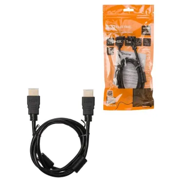 Кабель "АВК 2" HDMI - HDMI, v2.0, позолоченные контакты, с ферритами, 1 метр, | SQ4040-0002 | TDM