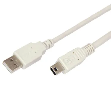 Кабель mini USB (male) штекер - USB-A (male) штекер, длина 0,2 метра, белый (PE пакет) | 18-1131 | REXANT
