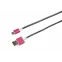 USB кабель microUSB, шнур в тканевой оплетке, черный (усиленный) | 18-4240 | REXANT