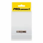                  Разъем антенный на кабель, (гнездо-TV никель под обжим), (1шт.) (пакет) PROconnect | 05-4306-7 | PROconnect
               