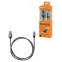 Дата-кабель, ДК 12, USB - Lightning, 1 м, тканевая оплетка, серый, | SQ1810-0312 | TDM