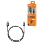Дата-кабель, ДК 12, USB - Lightning, 1 м, тканевая оплетка, серый, | SQ1810-0312 | TDM
