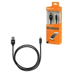 Дата-кабель, ДК 9, USB - Lightning, 1 м, тканевая оплетка, черный, | SQ1810-0309 | TDM