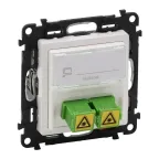                 Valena LIFE Белый Розетка оптическая для подкл. оптоволок кабелей SC/APC (с лицевой панелью) | 753130 | Legrand
               
