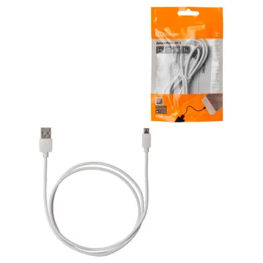 Дата-кабель, ДК 4, USB - micro USB, 1 м, белый, | SQ1810-0304 | TDM